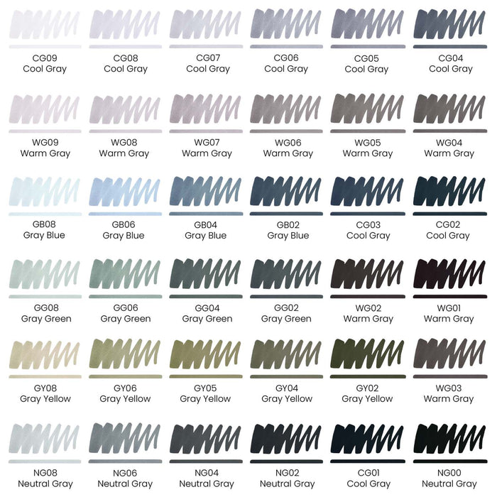 EverBlend™ Ultra Art Markers, Grey Tones - Set of 36