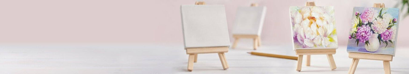 12 Sets mini canvases for painting art easel stand for painting canvas Mini
