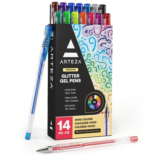 Gel Ink Pens, Glitter Set of 14 —