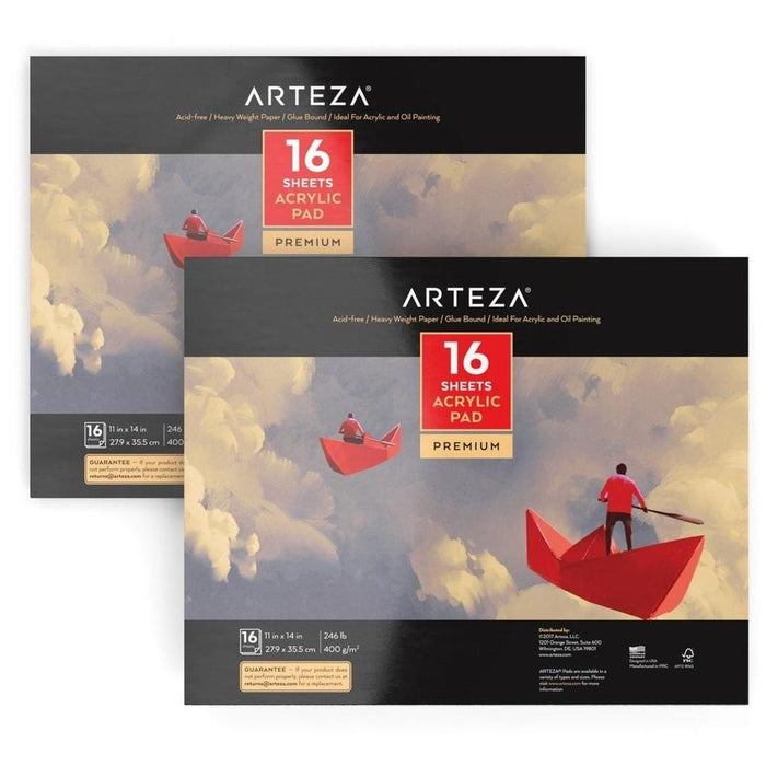 Acrylic Pad, 27.9cm x 35.5cm, 16 Sheets - Pack of 2