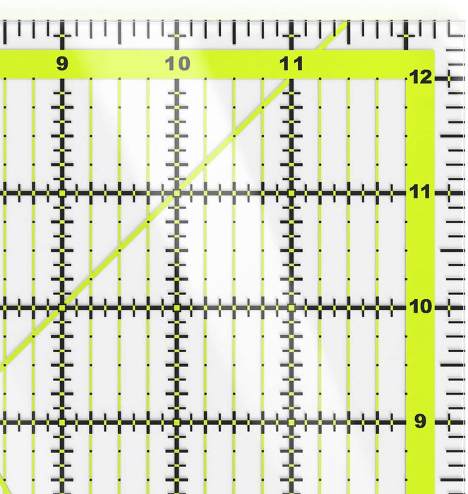 Acrylic Quilters Ruler, 31.8 x 31.8 cm (12.5" x 12.5")