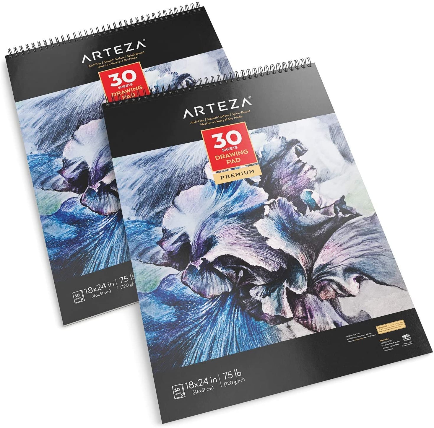 Pad In Drawing Drawing Pad, 45cm x 61cm, 30 Sheets- Pack of 2 — Arteza.co.uk