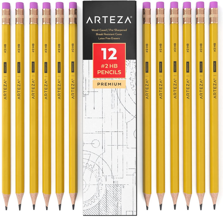 #2 HB Premium Wood Cased Pencils