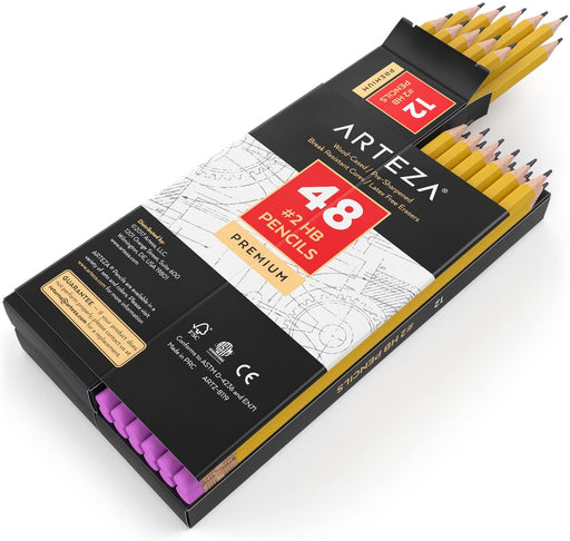 HB Wood Pencils Box of 48
