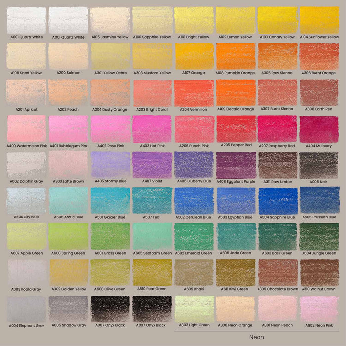 Soft Pastels, Assorted Colours - Set of 72