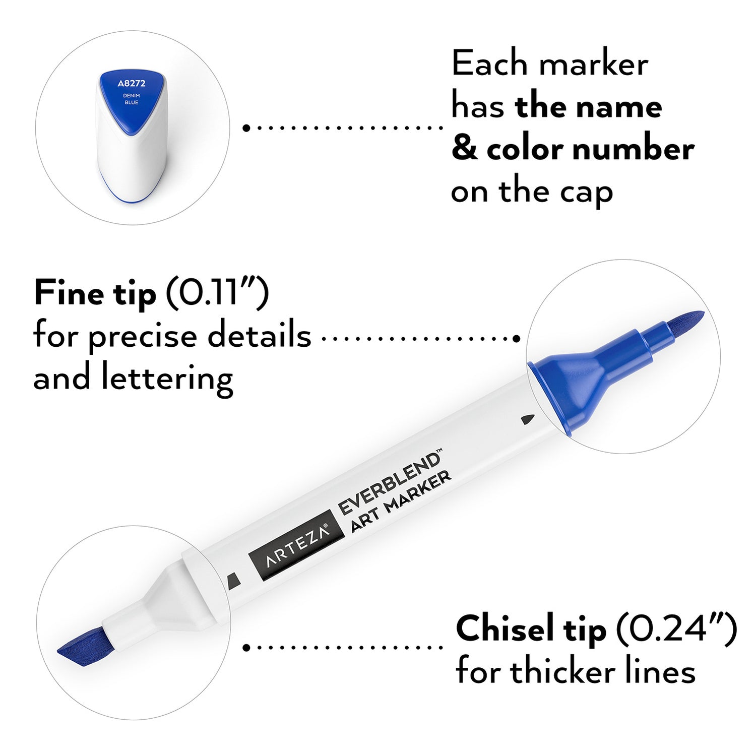 EverBlend Art Markers Set of 60 — Arteza.co.uk