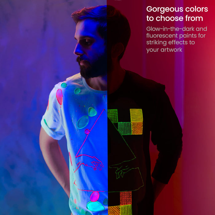 3D Fabric Paint, Vibrant Colours- Set of 60