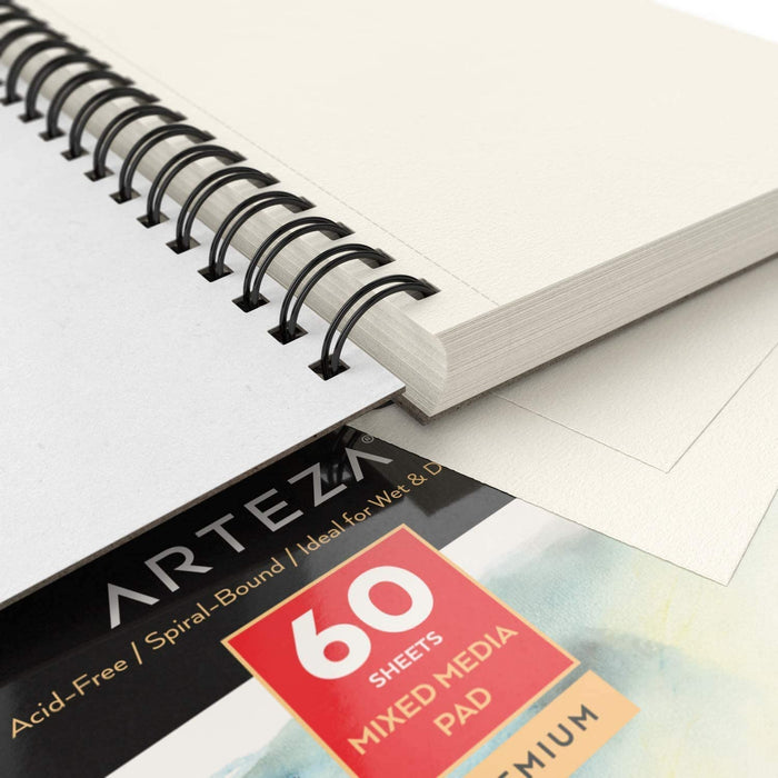 Mixed Media Pad, 14cm x 21.6cm, 60 Sheets - Pack of 3