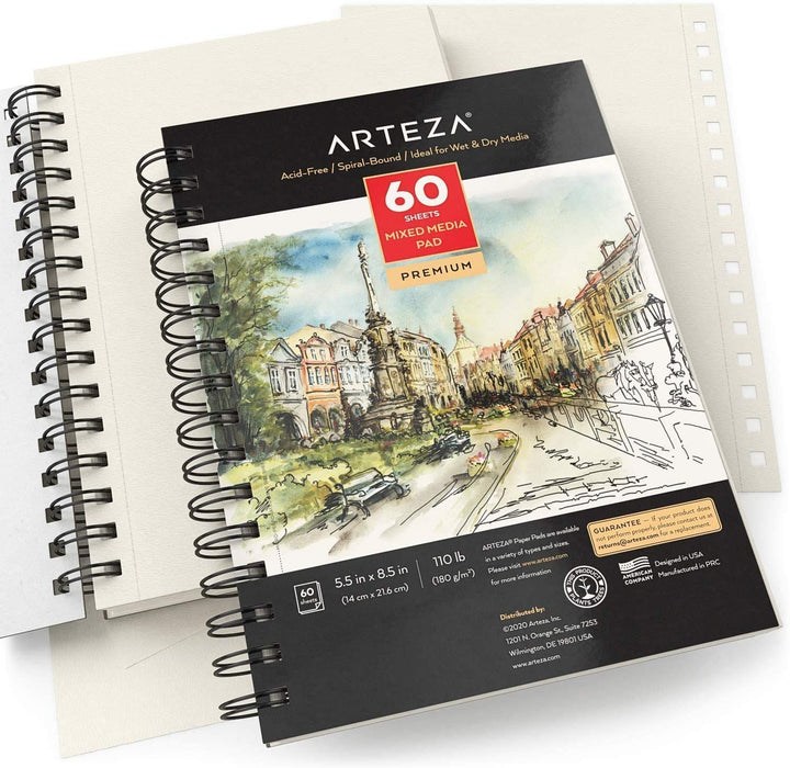 Mixed Media Pad, 14cm x 21.6cm, 60 Sheets - Pack of 3