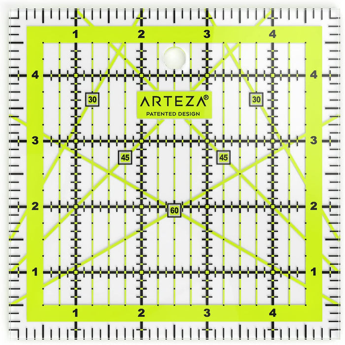 Acrylic Quilters Ruler, 12.7 cm x 12.7 cm (5" x 5")