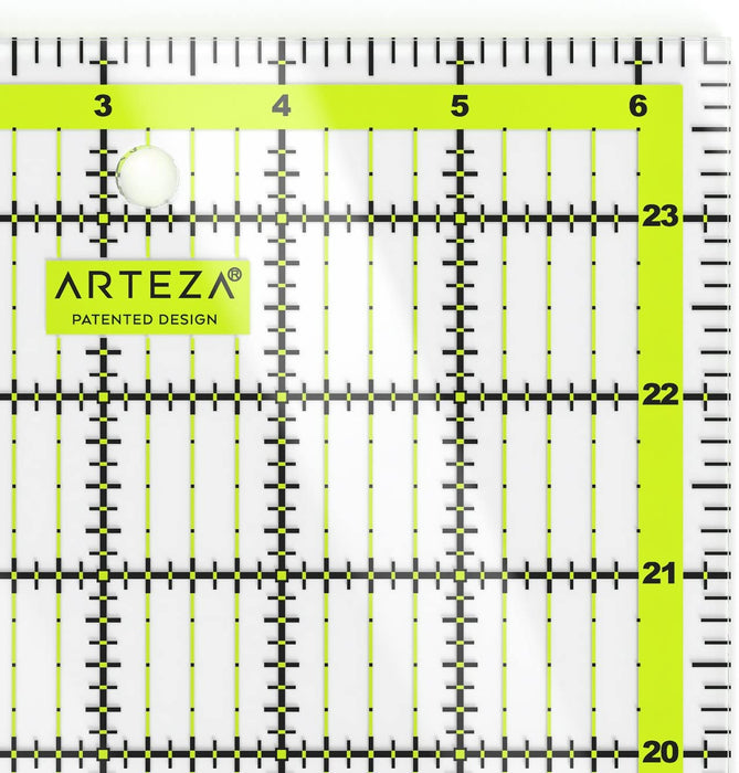 Arteza 6x6 Acrylic Quilters Ruler