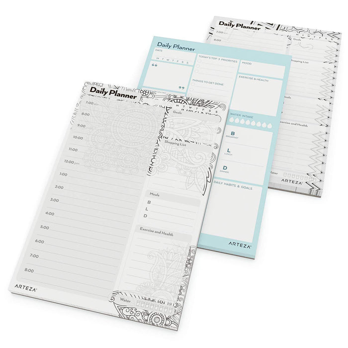 Daily Planner Pad, 15.2cm x 22.9cm, 80 Sheets - 3 Pack