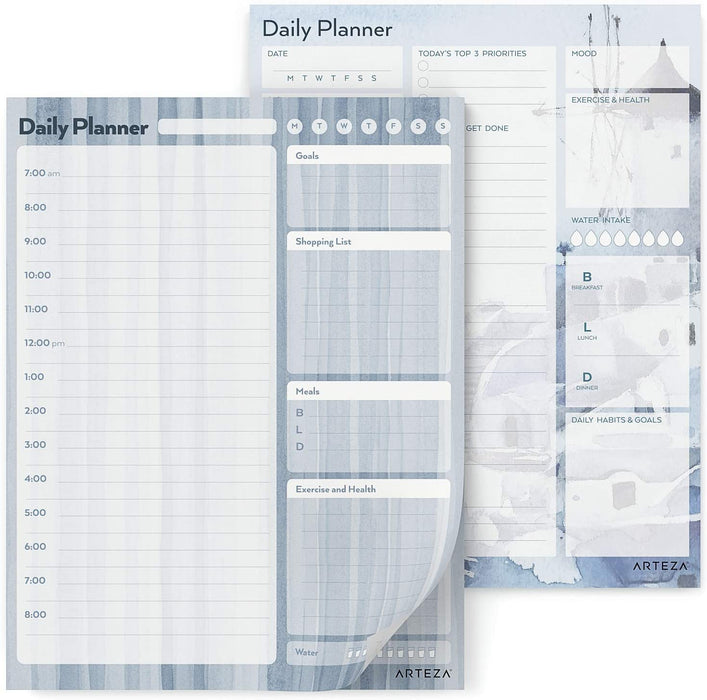 Daily Planner Pad, 80 Sheets, 21.5cm x 28cm - 2 Pack