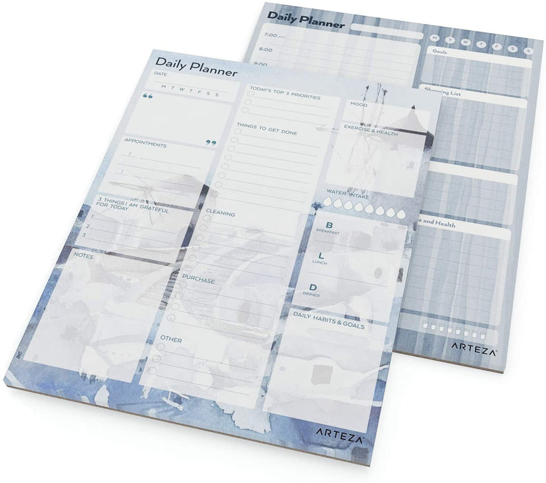 Daily Planner Pad, 80 Sheets, 21.5cm x 28cm - 2 Pack
