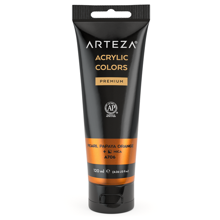 Metallic Acrylic Premium Paint, 120ml Tube - Single Colour (more colours available)