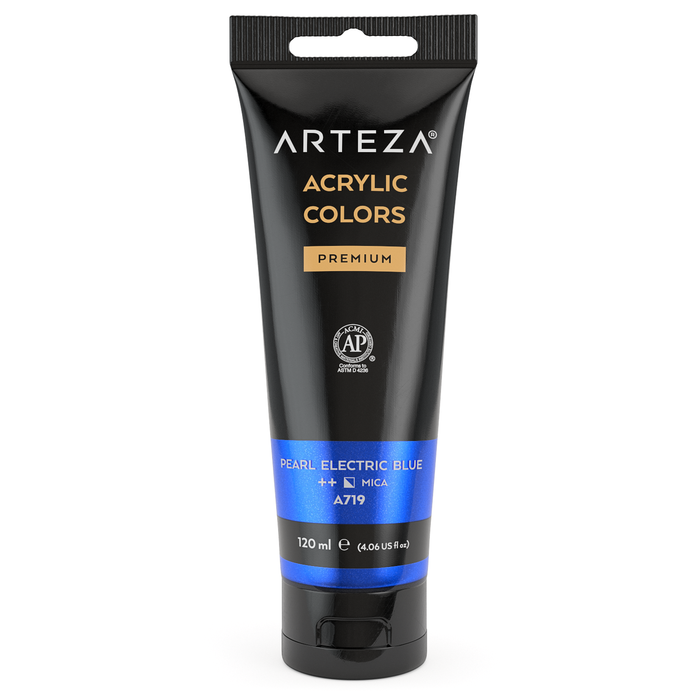Metallic Acrylic Premium Paint, 120ml Tube - Single Colour (more colours available)