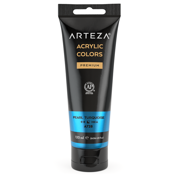 Metallic Acrylic Premium Paint, 120ml Tube - Single Colour (more colours available)