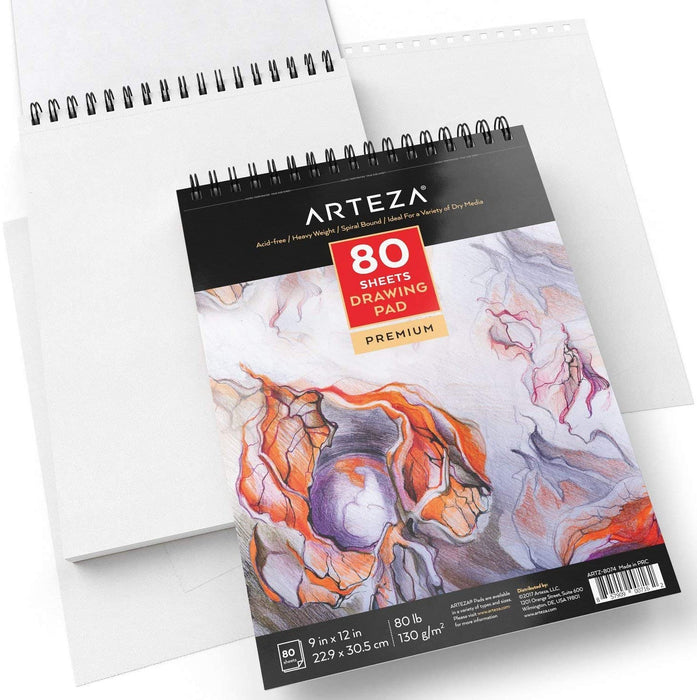 Drawing Pad, 22.9cm x 30.5cm, 80 Sheets- Pack of 2