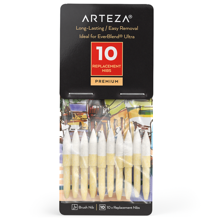 EverBlend™ Ultra Markers Replacement Nibs, Rubber Brush Tip - Set of 10
