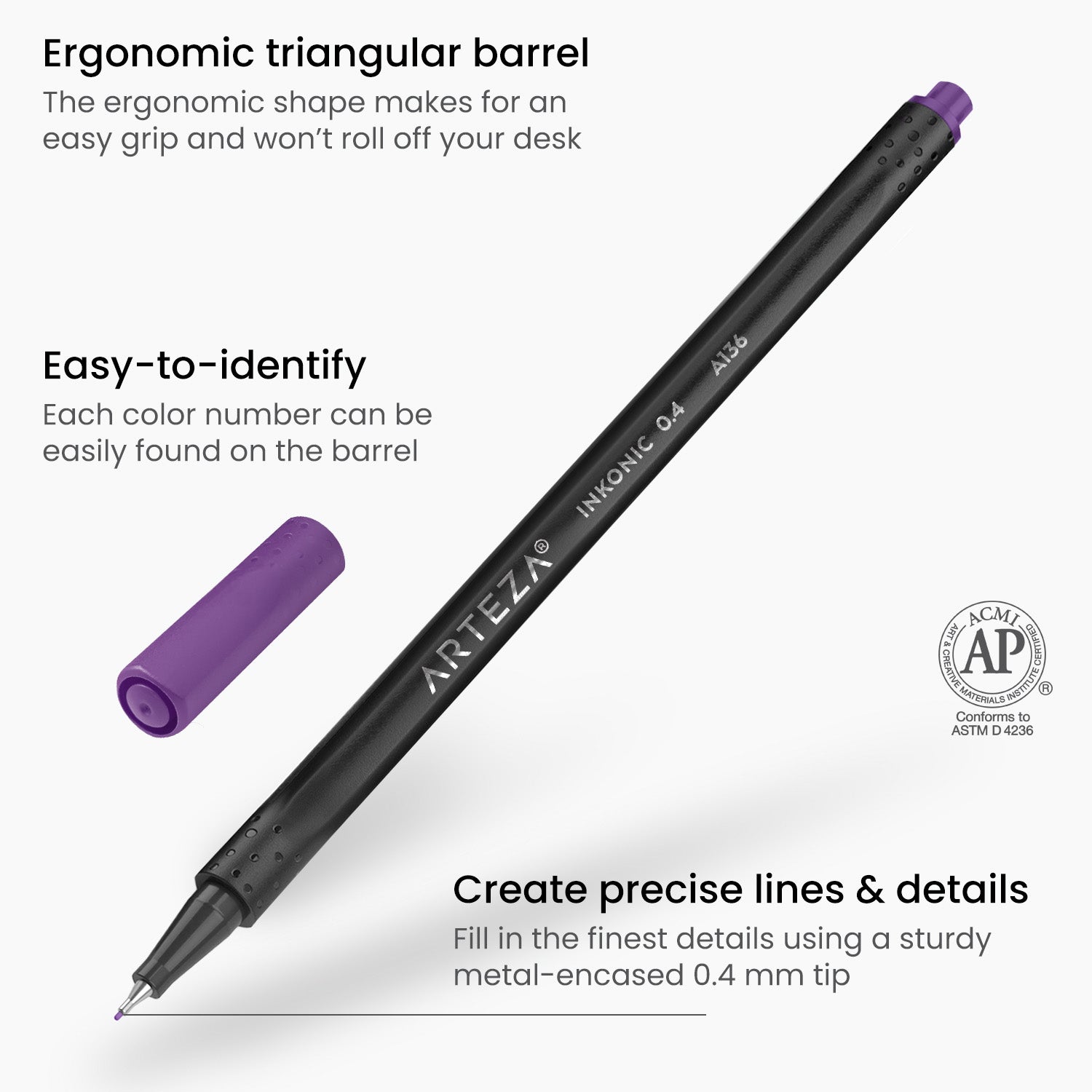 Inkonic™ Fineliner Pens - Set of 48