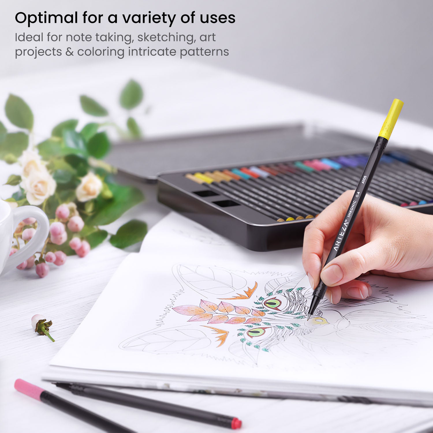 Inkonic™ Fineliner Pens - Set of 48