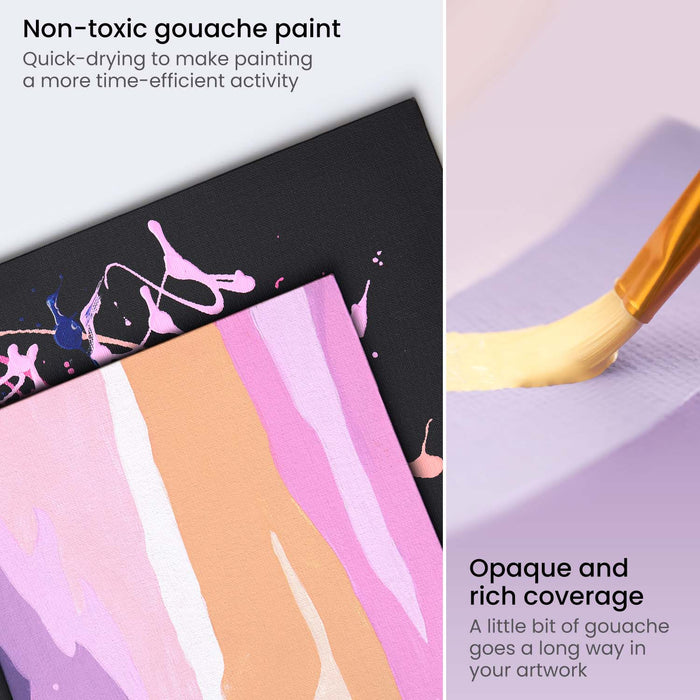 Gouache Paint, Blossomy Tones, 12mL Tubes - Set of 12