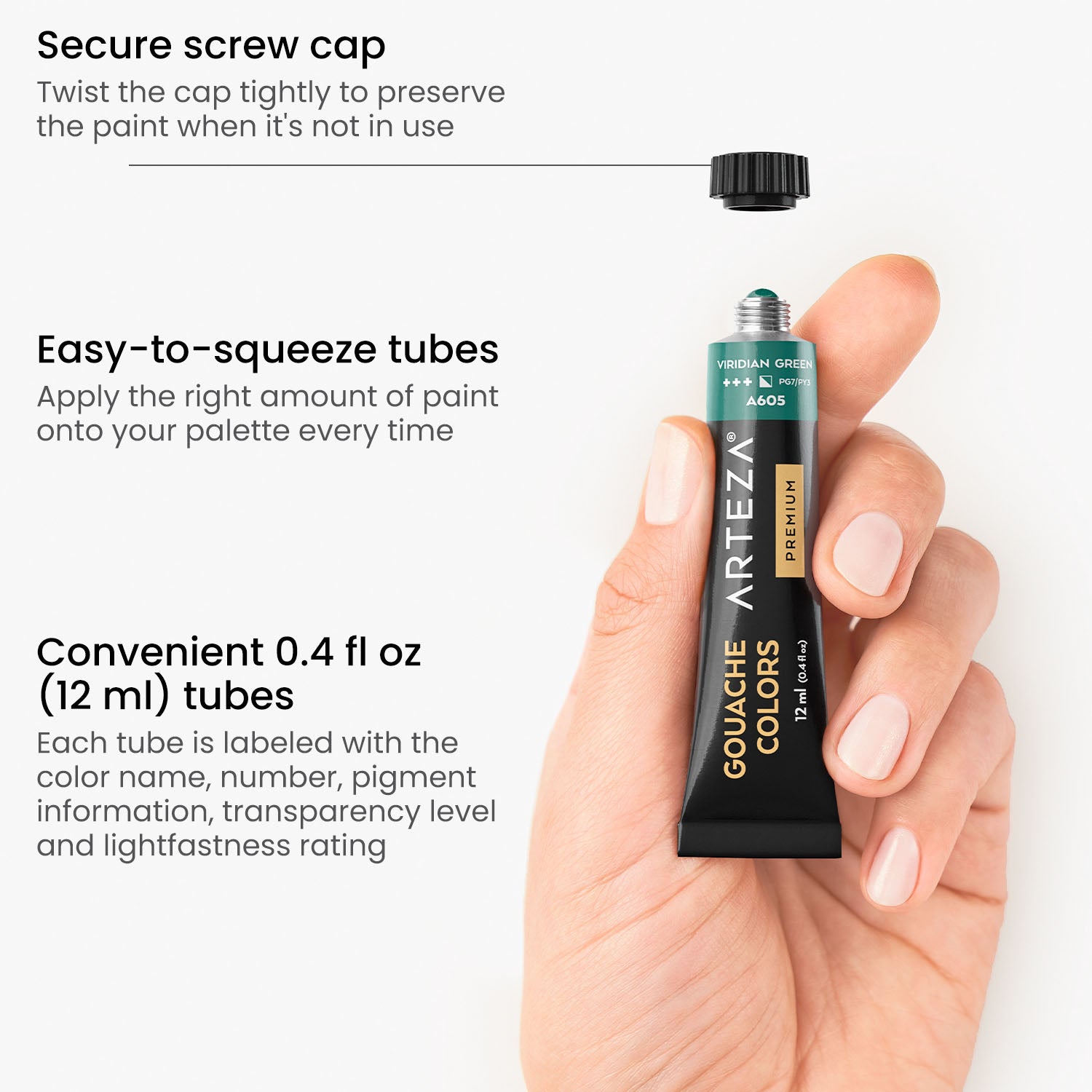 Gouache Paint, Sea Tones, 12mL Tubes - Set of 12