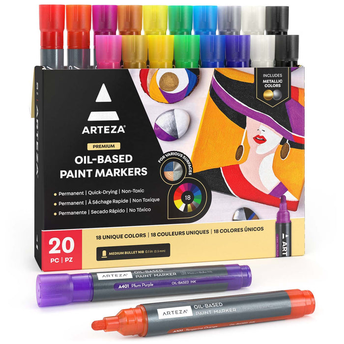 Oil-Based Paint Markers Set of 20 —