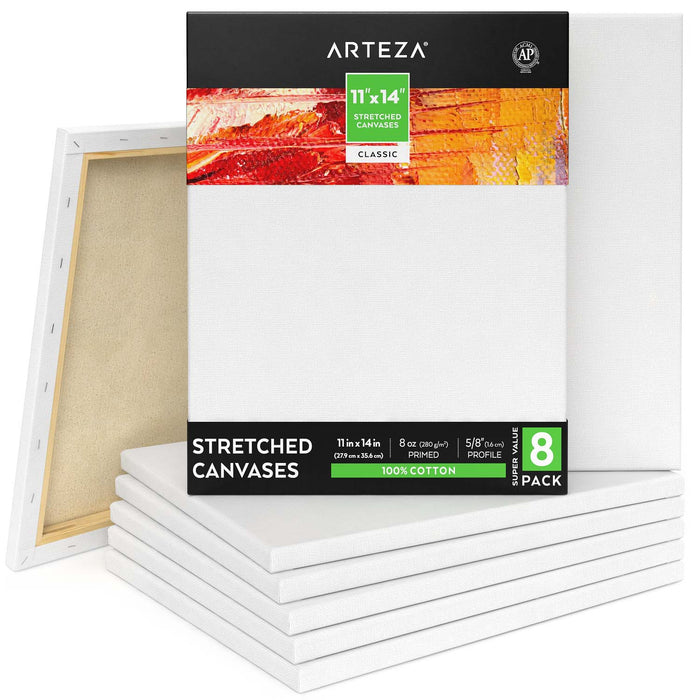 Classic Stretched Canvas, 29cm x 36cm - Pack of 8