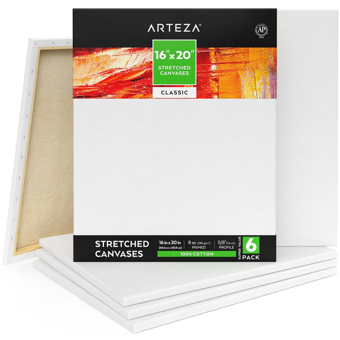 Classic Stretched Canvas, 40cm x 50cm - Pack of 6