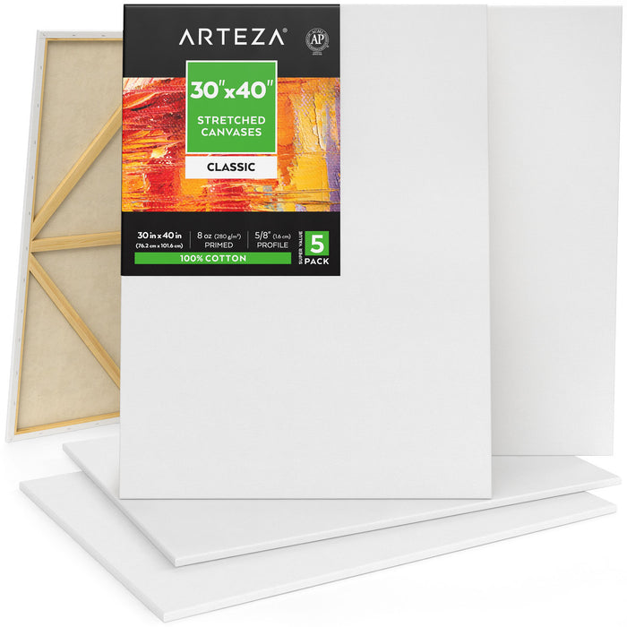 Classic Stretched Canvas, 76.2cm x 101.6cm - Pack of 5