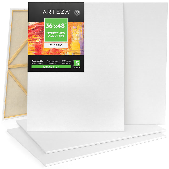 Classic Stretched Canvas, 91.4cm x 121.9cm - Pack of 5