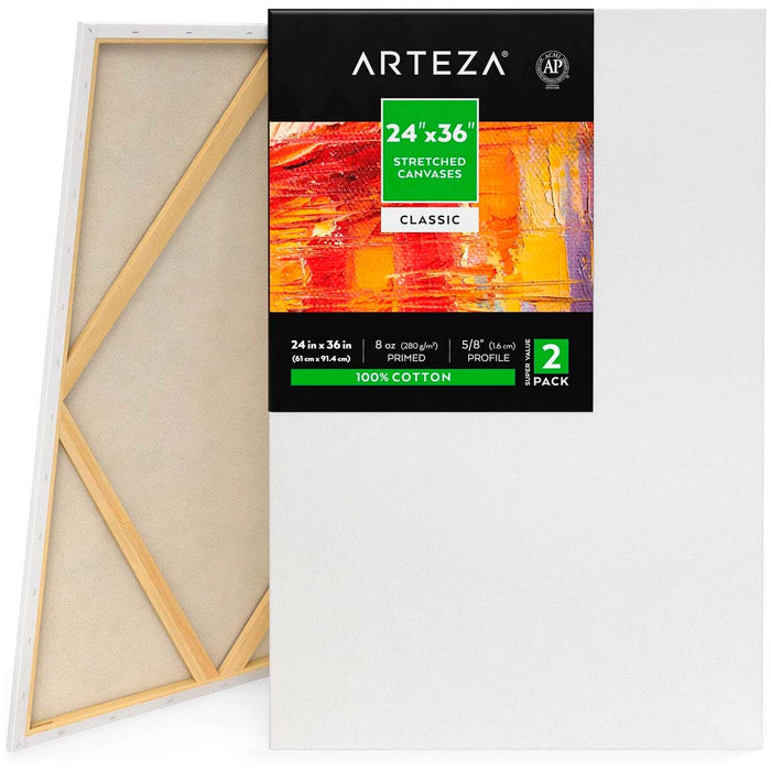 Classic Stretched Canvas, 61cm x 91.4cm - Pack of 2