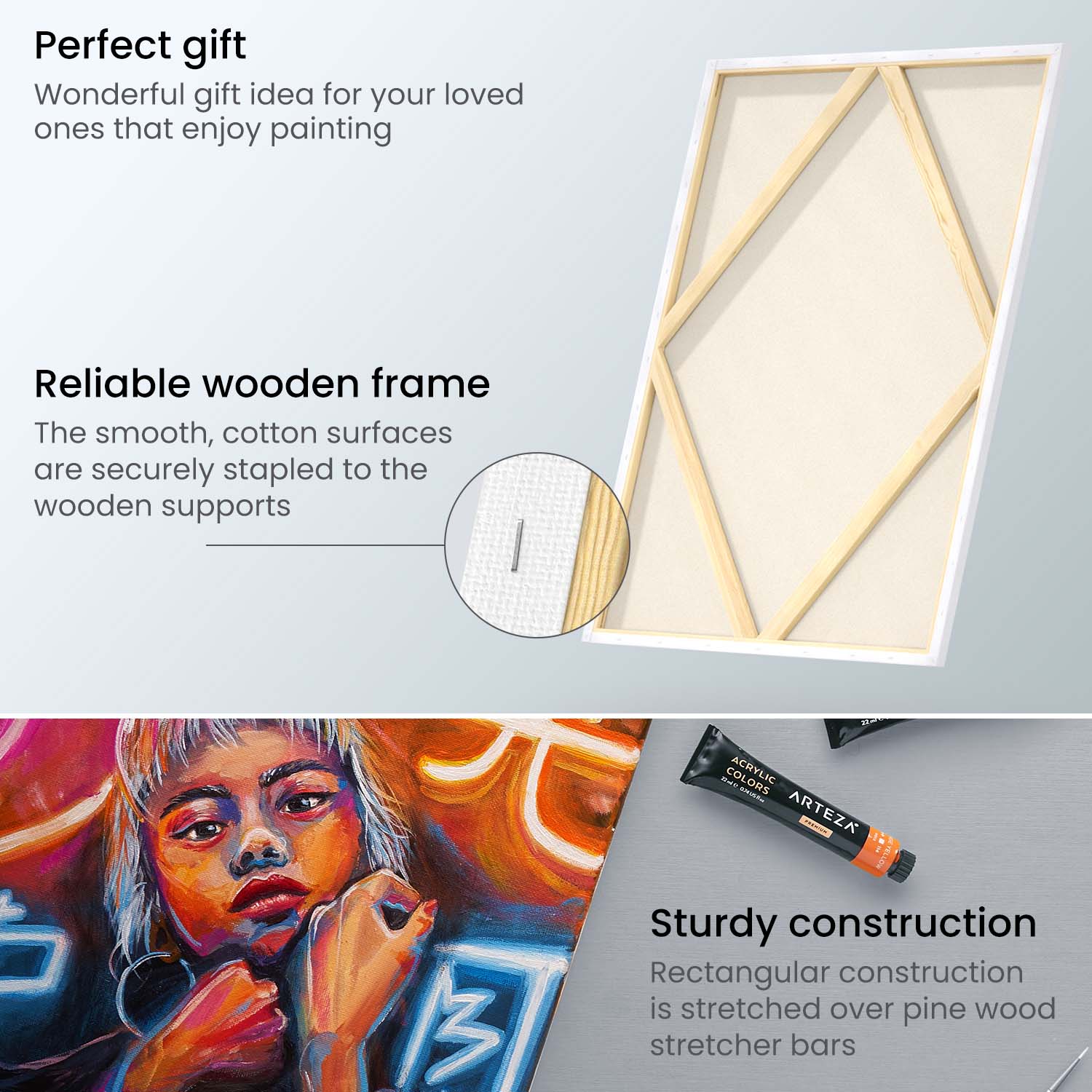 Classic Stretched Canvas, 61cm x 76.2cm - Pack of 6