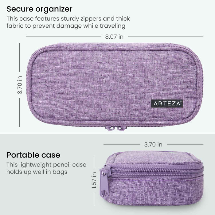 Pencil Case, Purple, Side Opening Pouch
