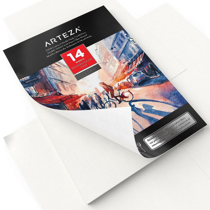 Expert Watercolour Pad, A4, 100% Cotton, Cold-Pressed  - 14 Sheets