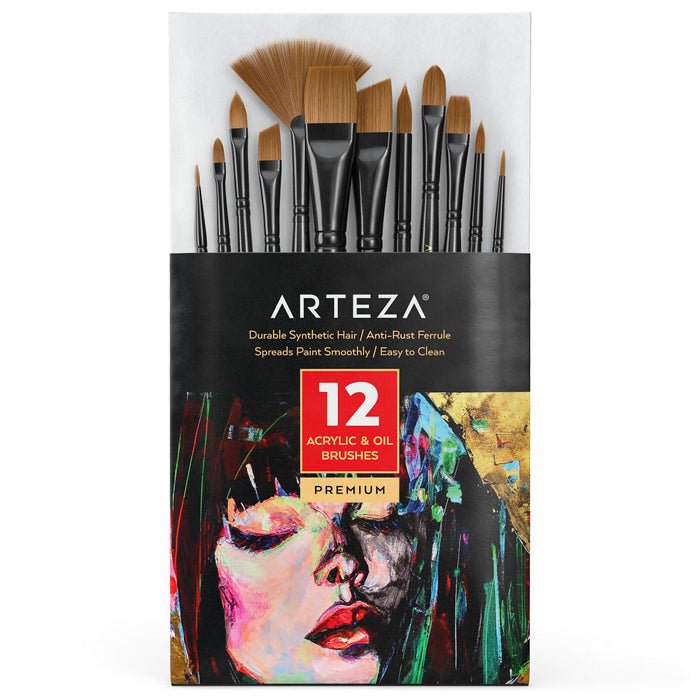 Arteza Acrylic and Oil Paint Brushes