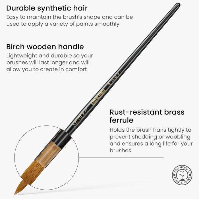 Synthetic Hair Paint Brushes