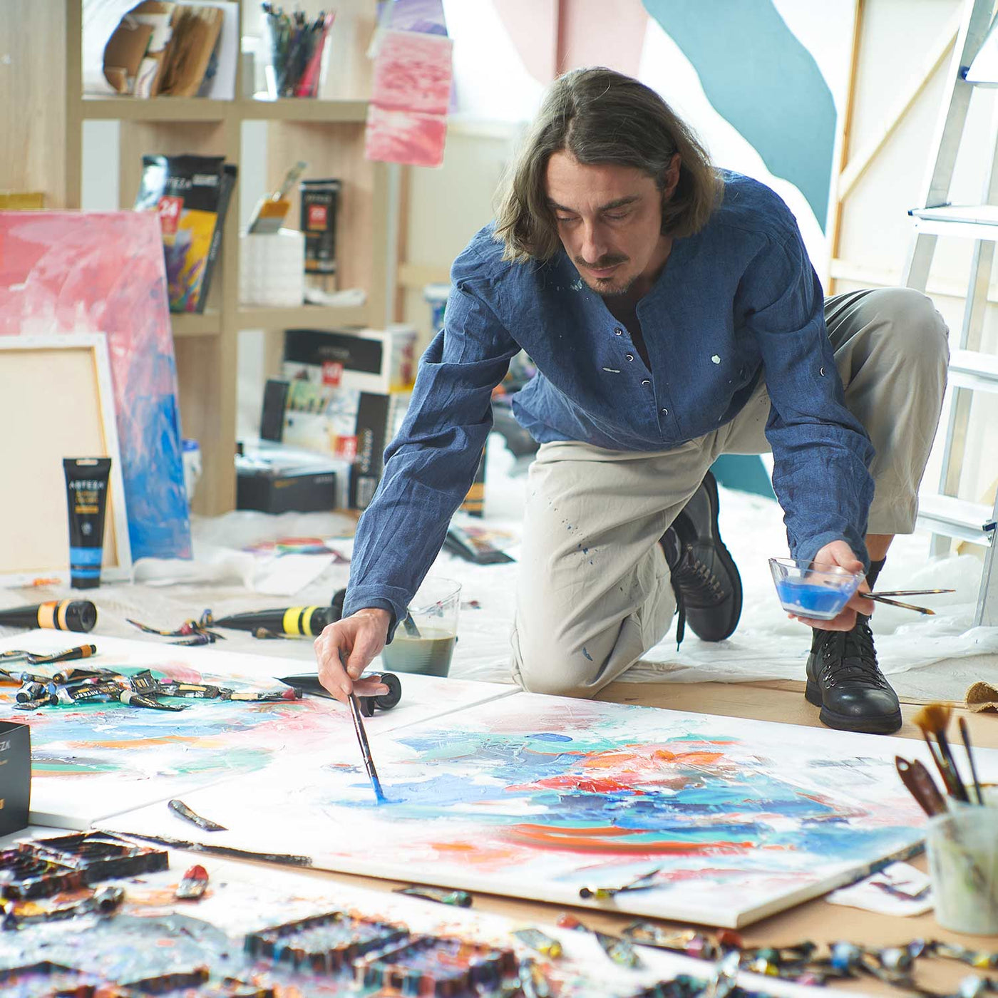 Acrylic & Oil Paint Brushes Set of 12 — Arteza.co.uk