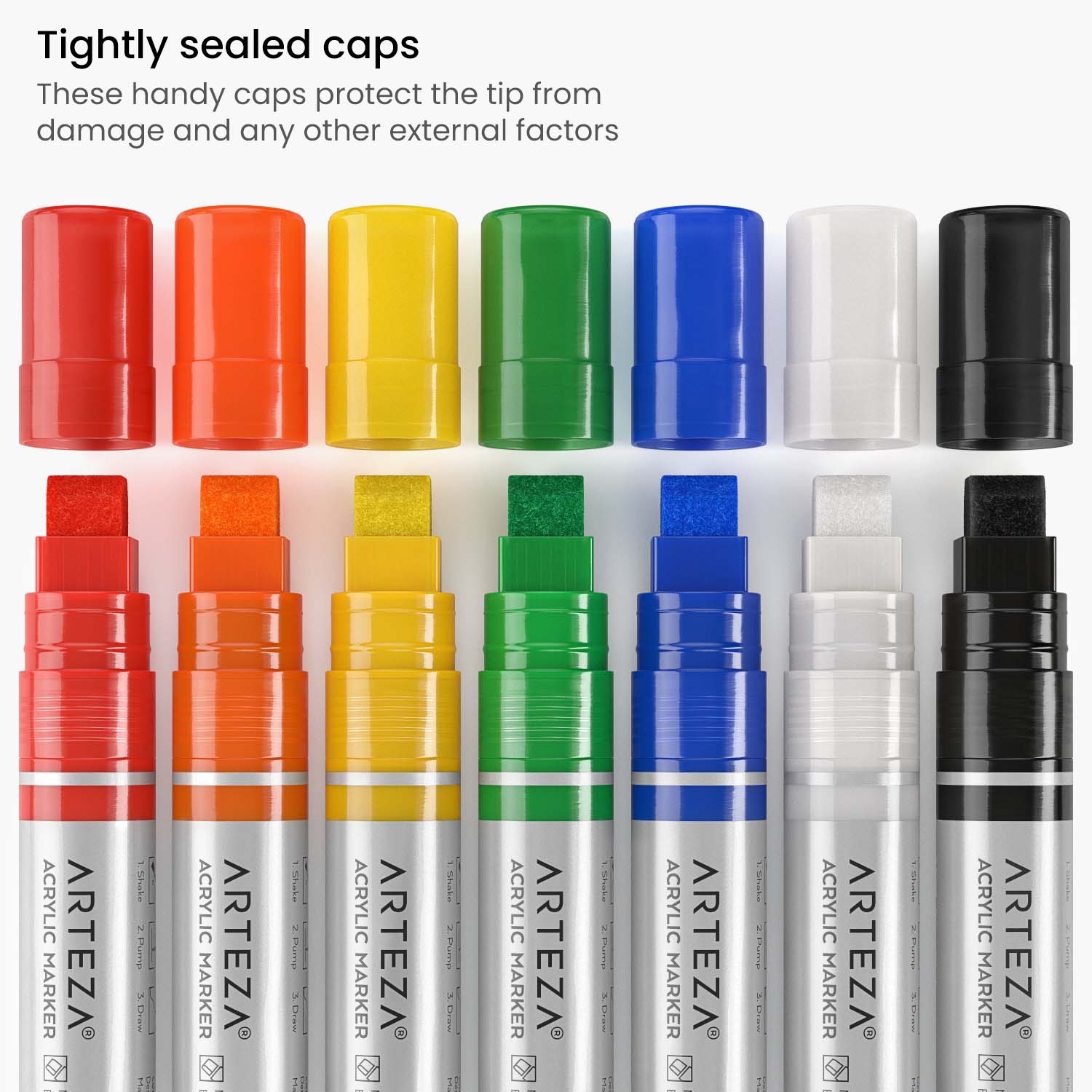 Primary Colors Acrylic Markers Broad Nib