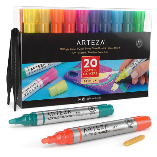 Arteza Acrylic Markers Pack of 20