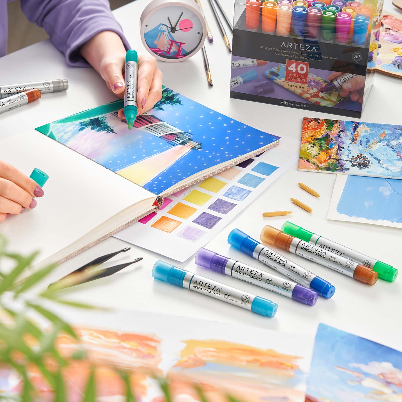 Acrylic Markers Set of 40 — Arteza.co.uk