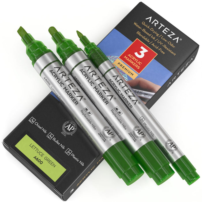 Acrylic Markers, Single Colour - Pack of 3 (more colours available