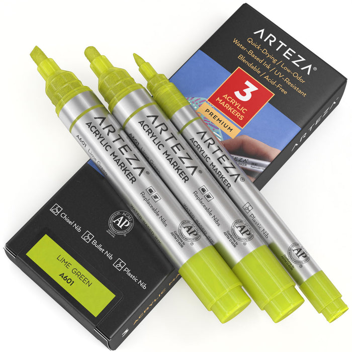 Acrylic Markers, Single Colour - Pack of 3 (more colours available)