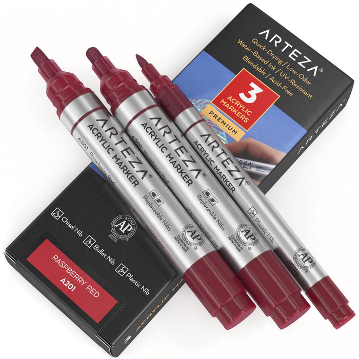 Acrylic Markers, Single Colour - Pack of 3 (more colours available)