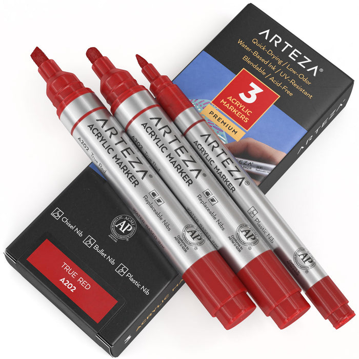 Acrylic Markers, Single Colour - Pack of 3 (more colours available)