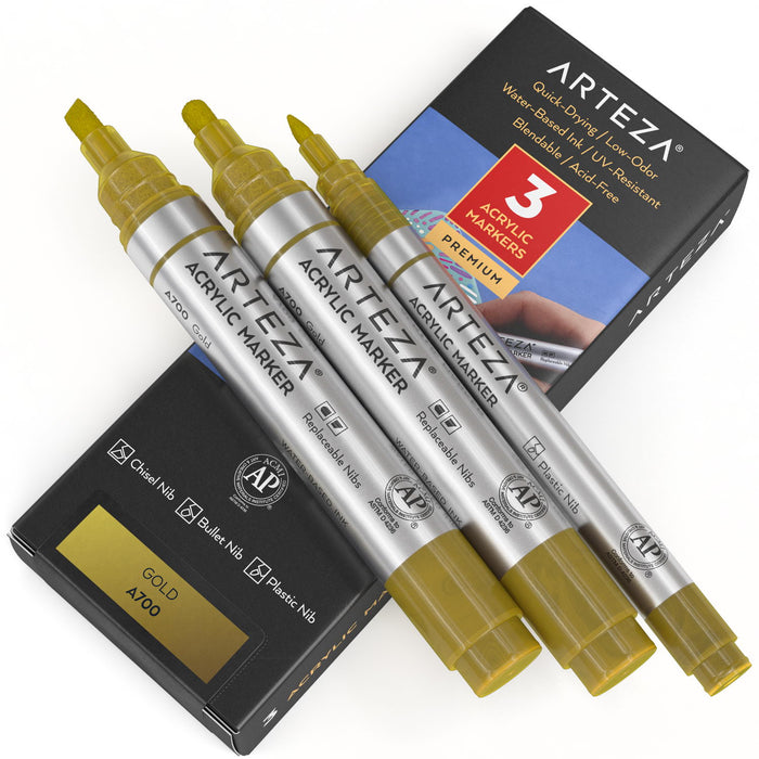 Acrylic Markers, Single Colour - Pack of 3 (more colours available)