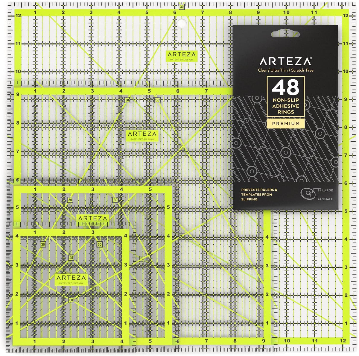 Arteza 6x6 Acrylic Quilters Ruler