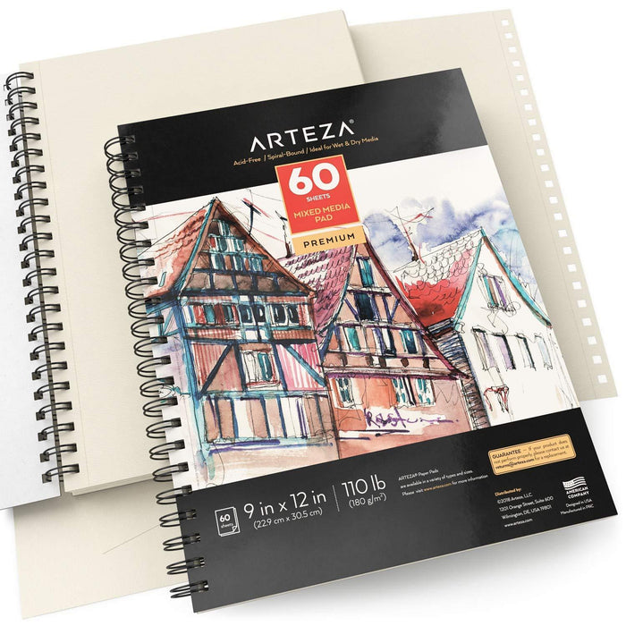 Mixed Media Pad, 22.9cm x 30.5cm, 60 Sheets - Pack of 2