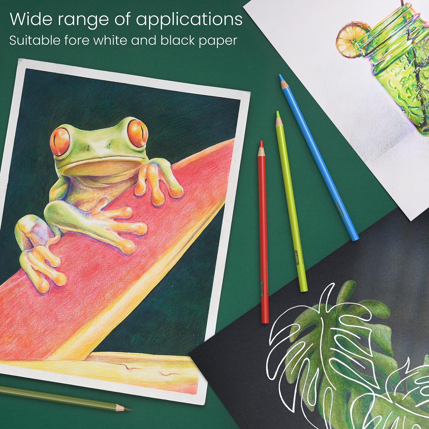 Coloured Pencils, Triangular-Shaped - Set of 48
